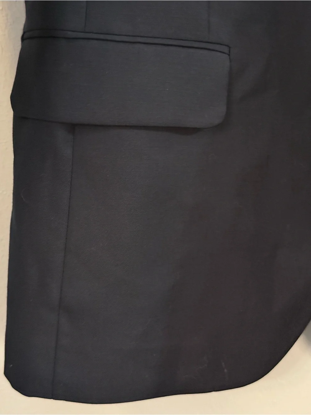 Jos. A. Bank 1905 Mens 40R Navy Blue Wool Sport Coat Blazer Paisley Lined
